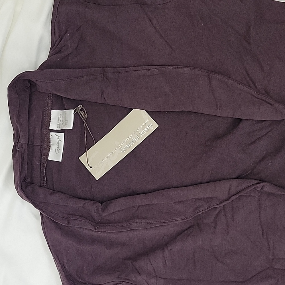 Spiegel Graceful Jersey Long Sleeve Crop Bolero Shrug Jacket, Dark Plum, Medium - Picture 4 of 4